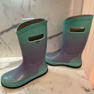 BOGS Kids' Purple and Teal Rain Boots